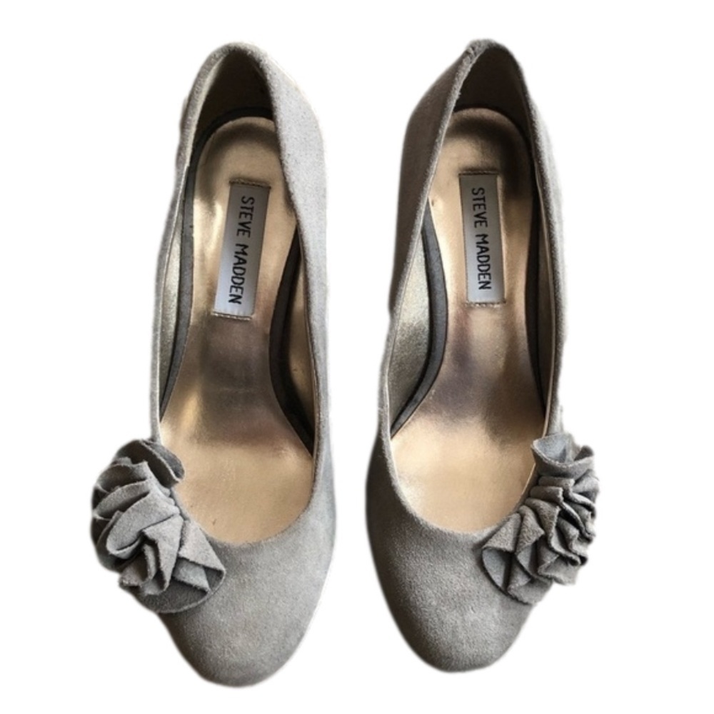 Steve Madden Preti grey suede leather heels size 6 - Picture 8 of 8
